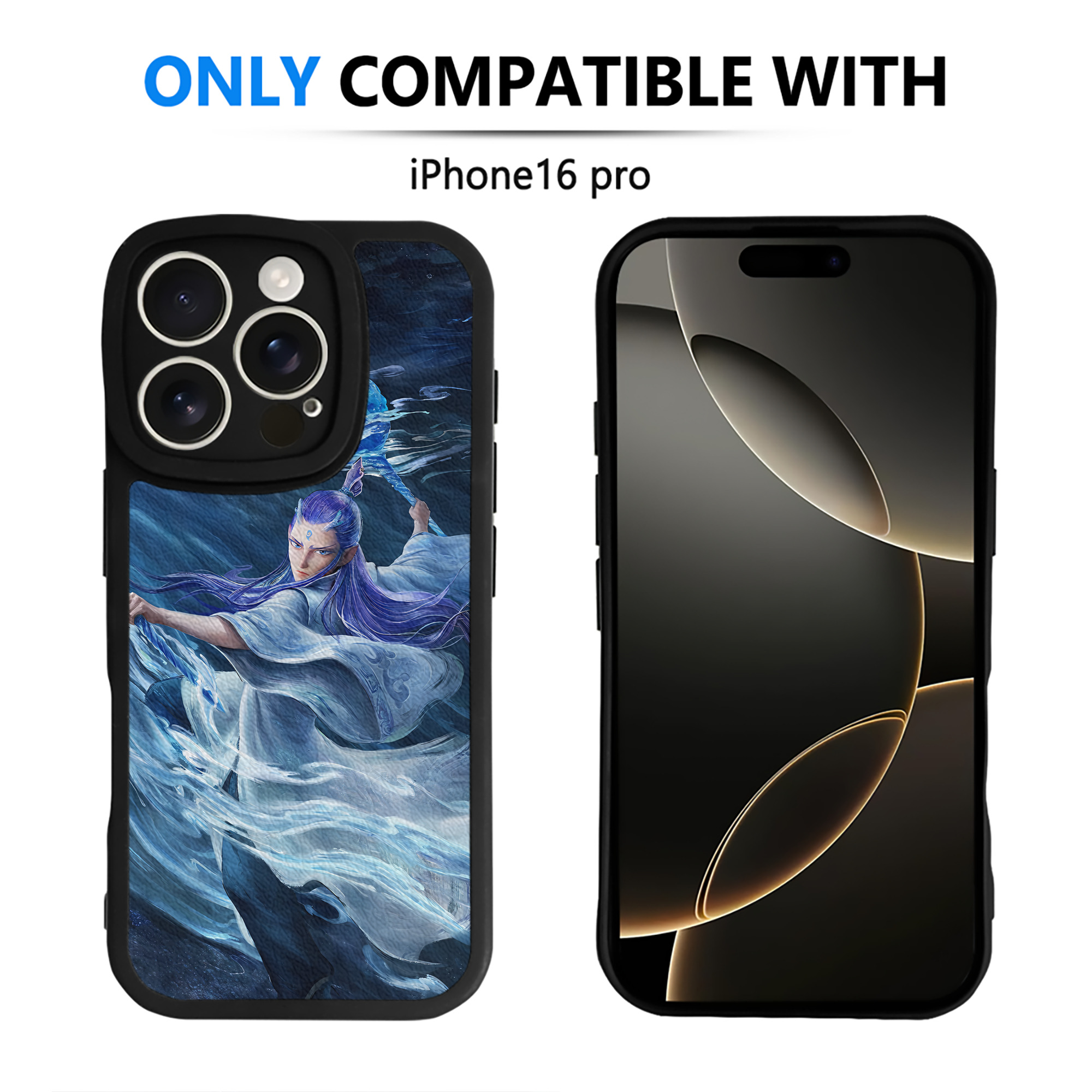 （画像用） Ne Zha 2 ナタ 魔童の大暴れ 【iPhone 16シリーズ対応】シリコンスマホケース（レザー調） 材質：シリコン